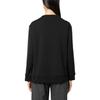 Emporio Armani Loose Fit Crew Neck Long Sleeve Sweatshirt Women tops Black 6R2M7J-2JXGZ-0999