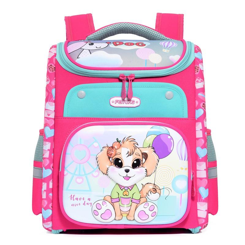 Zaino Scolastico per Bambini Età 4-8 Guscio Duro in PC Borsa a Spalla Doppia con Stampa di Animali Impermeabile Ergonomico Spallacci Curvi