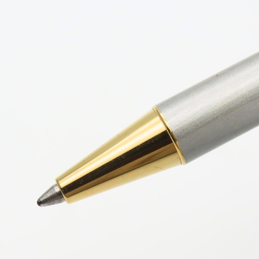 Used CARTIER Ballpoint Pen Santos De Cartier ST150192 Steel/metal Silver Gold Rotary Type