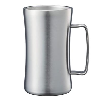 Mega Mug Spülmaschinenfest Thermo Kaltvakuum Bier Highball Silber Doshisha 1000ml, Getränk, Sicher, Isolierung, Isolierung, Isolierbecher, Mug,