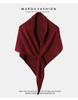 Extra großer roter Dreiecksschal aus Merinowolle - Gestrickte Stola für Damen, Wärme für Herbst/Winter