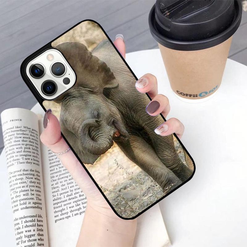 African Elephant Silhouette Phone Case For iPhone 17 Air 13 12 14 15 16  Cover For Apple Pro Max 6S Plus Coque