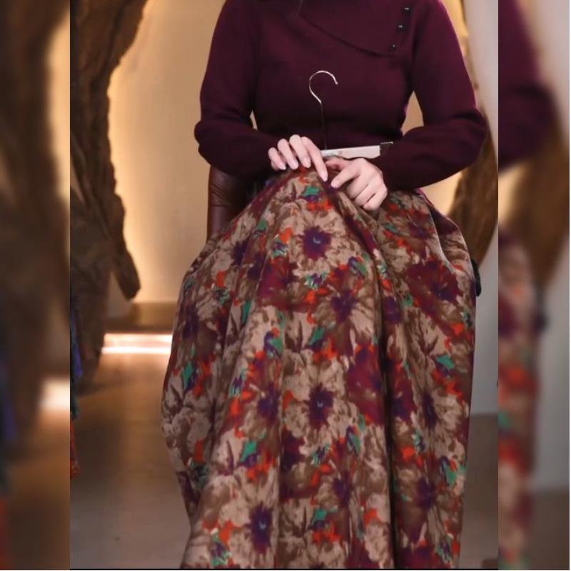 Saia Estampada Feminina de Comprimento Médio com Cintura Alta - Versátil e Estilosa Q374