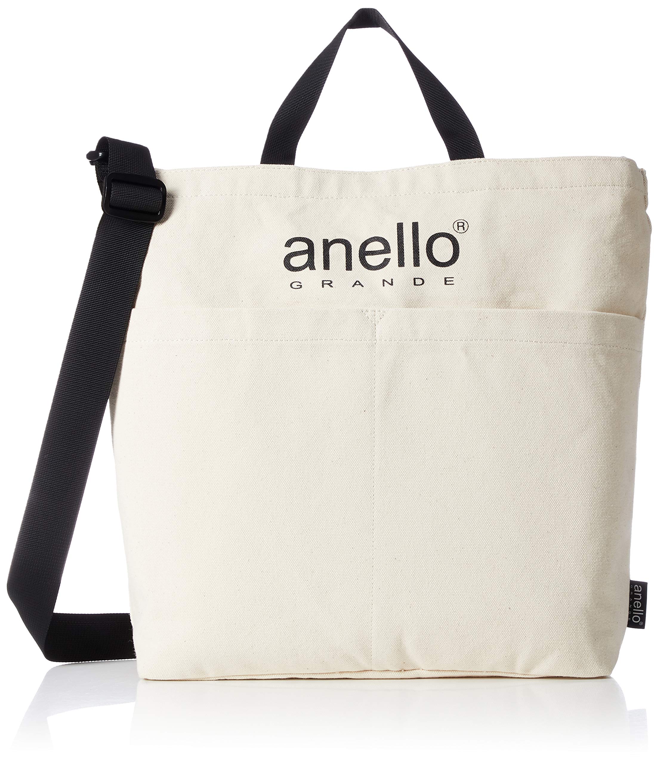 

Anello Grande GI-S0491 CT Cotton Canvas 2-Way Tote Bag, Ivory