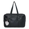 Schultasche mit Herz-Faux für die High School Boston Geprägtes Design [Sherie Lips] Spiegel, Leder, Mädchen, Tasche, (Schwarz)