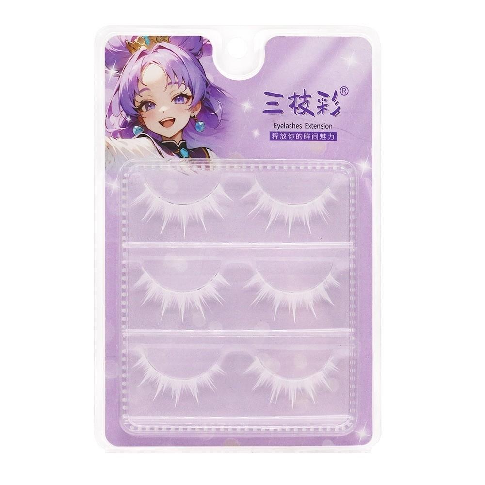 

Colorable White Feather Lashes Cosplay Extension Lashes Creative False Eyelashes Costume