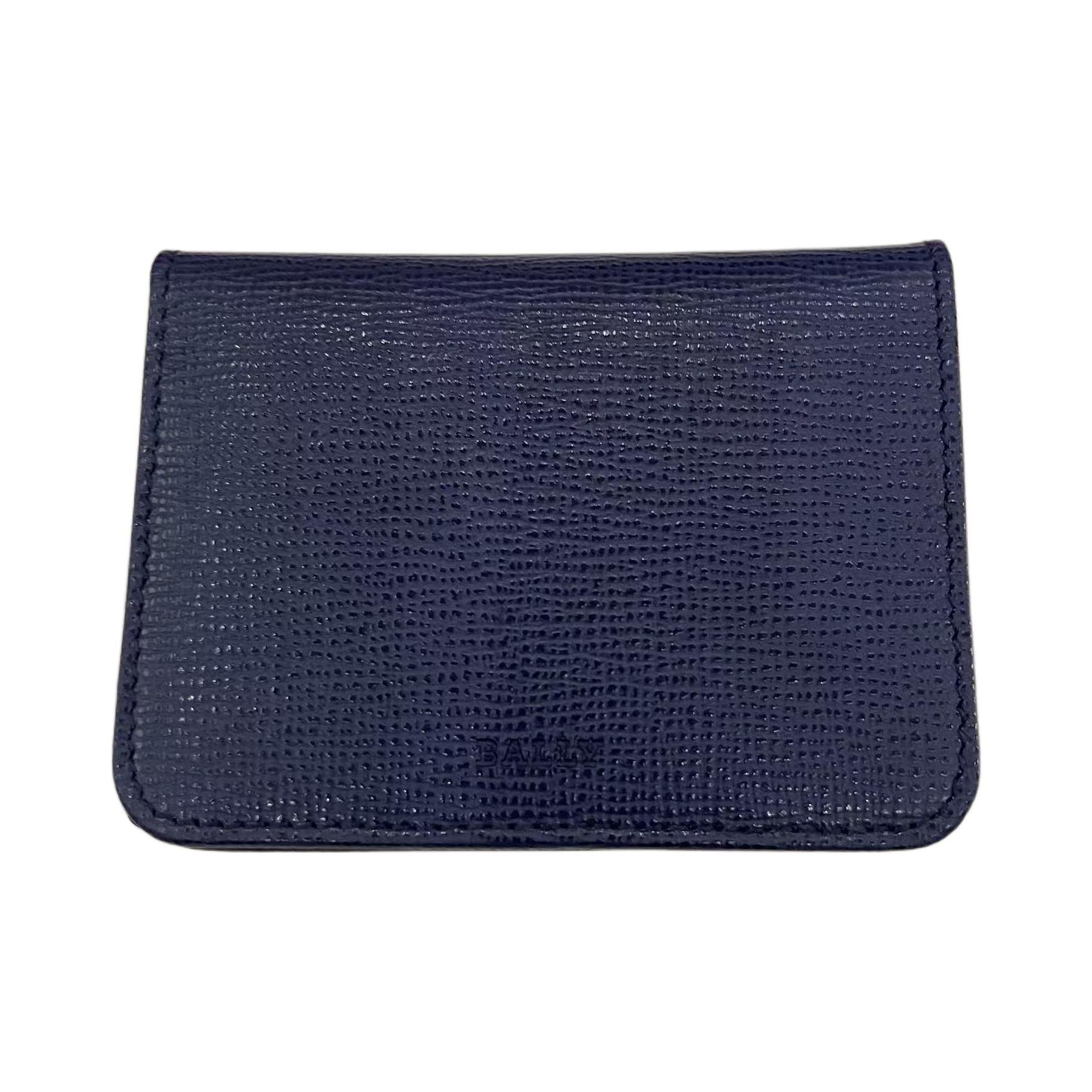 Bally Classic Leather Wallet Unisex Wallets Dark-Blue 6219773 Basic Set (Bag+Dust Bag)