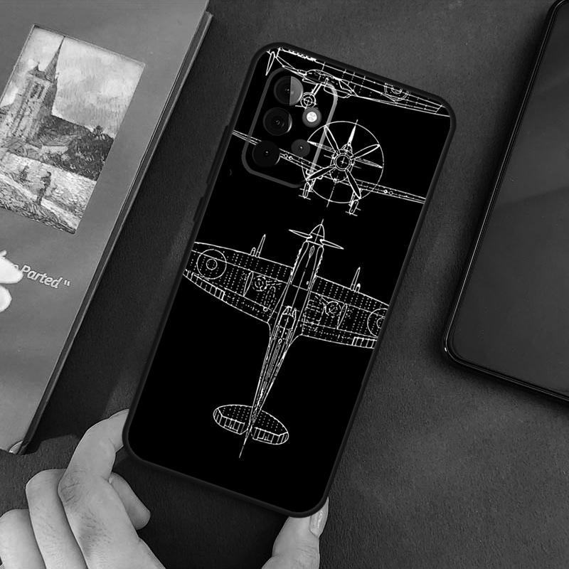 Airplane Aircraft Soft Cover For Samsung Galaxy A54 A53 A73 A13 A71 A51 A14 A52 A32 A12 A22 A52S Back Case