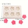 Six-rose Aromatherapy Candle Silicone Mold Resin Polymer Clay Mold Suitable for Handmade Soap and Gift Box Decoration