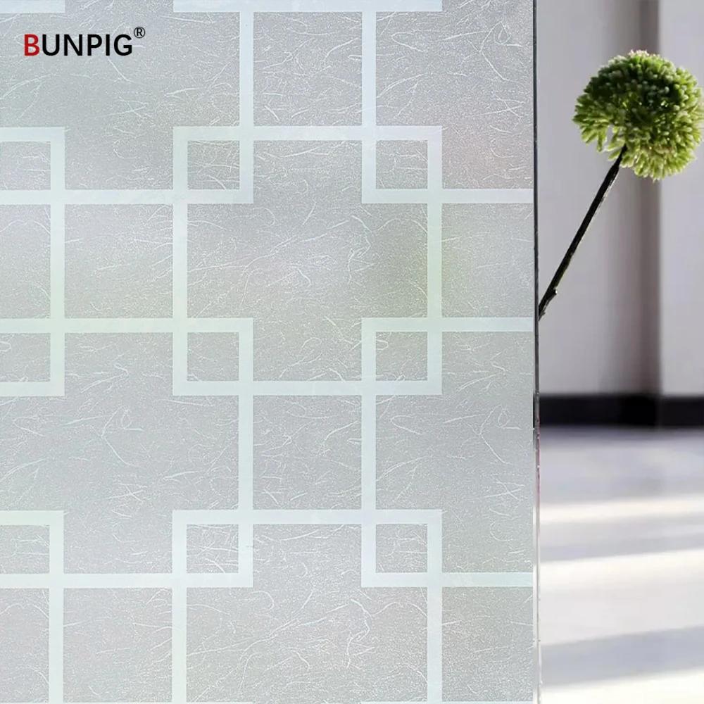 Window Film Privacy Stained Glass Film Frosted Opaque Glass Clings Sun Blocking Vinyl Window Decals For Door Home Office