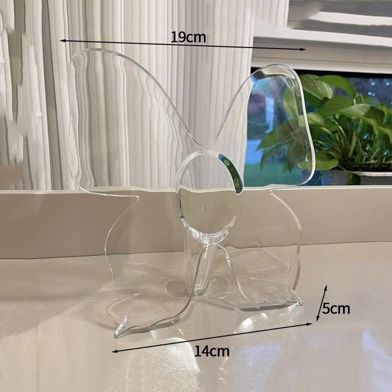Flower Vase Acrylic Vases For Flower Transparent Butterfly Vase For Hydroponic Dried Flowers Bottle Table Accessories Household Decoration