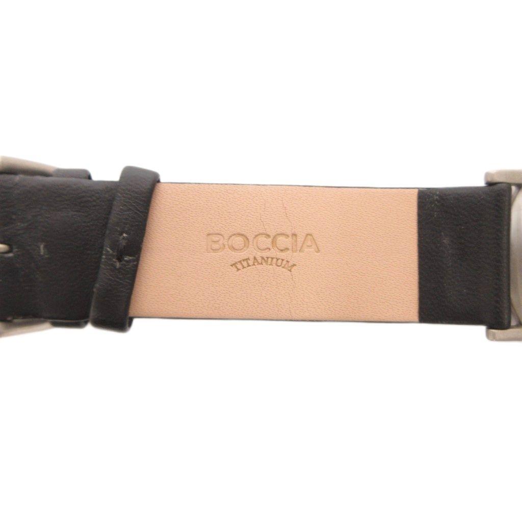Used BOCCIA Titanium Watch 3547-01 Quartz Analog with Calendar Titanium Dial Gray Black /TQ