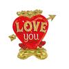 1 Stück Ballon, der dein Herz trifft, Valentinstag Aluminiumfolienballon, Geeignet für Valentinstag, Valentinstag