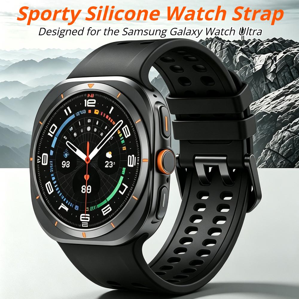 Official Silicone Strap For Samsung Galaxy Watch Ultra 47mm 2026/2025 Sport Marine Band Bracelet for Galaxy Ultra 3/2/1 47mm Wristband