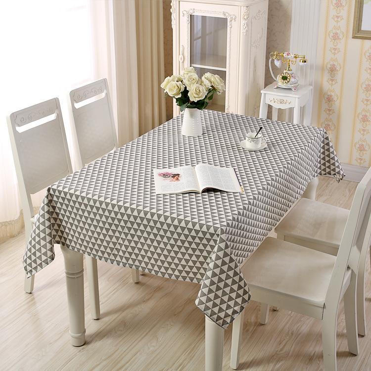 Cotton And Linen Tablecloth Simple Pastoral Plaid Household Geometric Rectangular Coffee Table Tablecloth Table Cloth Direct Sales