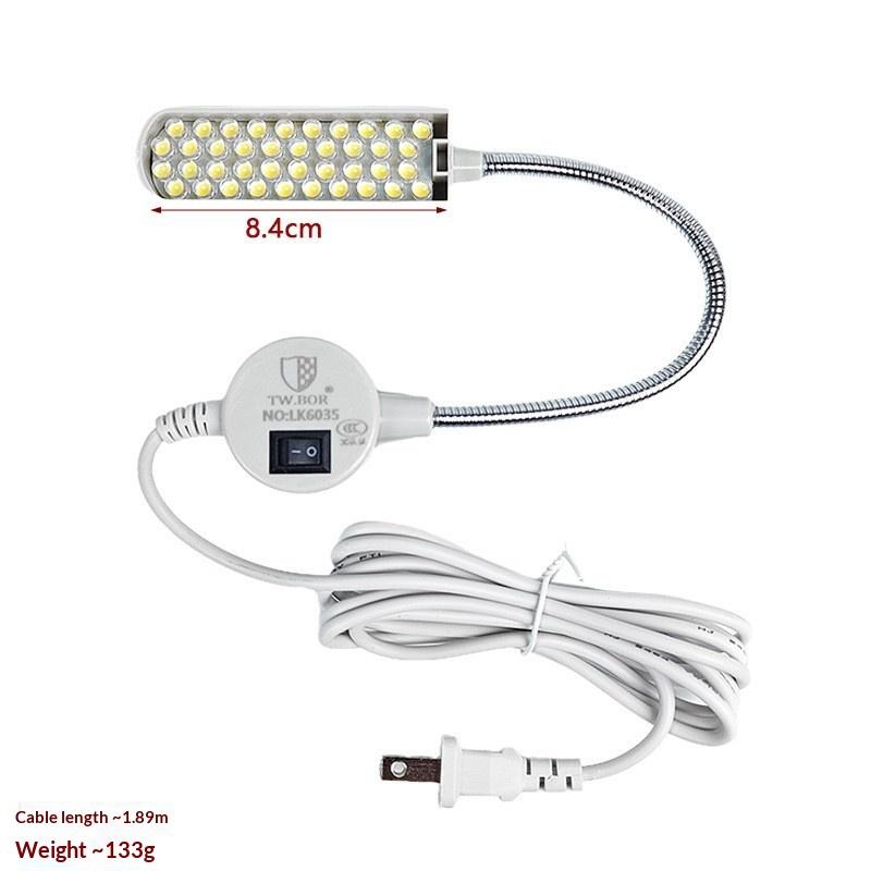 1Pcs AC220V EU/US Standard Sewing Machine Magnet LED Light DIY Bedhead Reading Lamp 10/20/30/40 LED Beads Sewing Machine Light