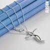 925 Sterling Silver Twisted Cross Pendant Necklace Fashionable Wedding Jewelry