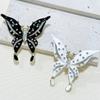 Spille Farfalla Smalto Bianco Nero alla Moda per Donne Uomini Zircone Insetti Spille da Giacca Festa Ufficio Gioielli Regali