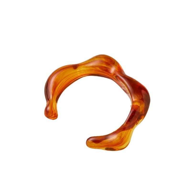 Браслет из смолы с разводами оптом цветные ретро украшения женственность нерегулярное геометрическое открытие браслет украшения