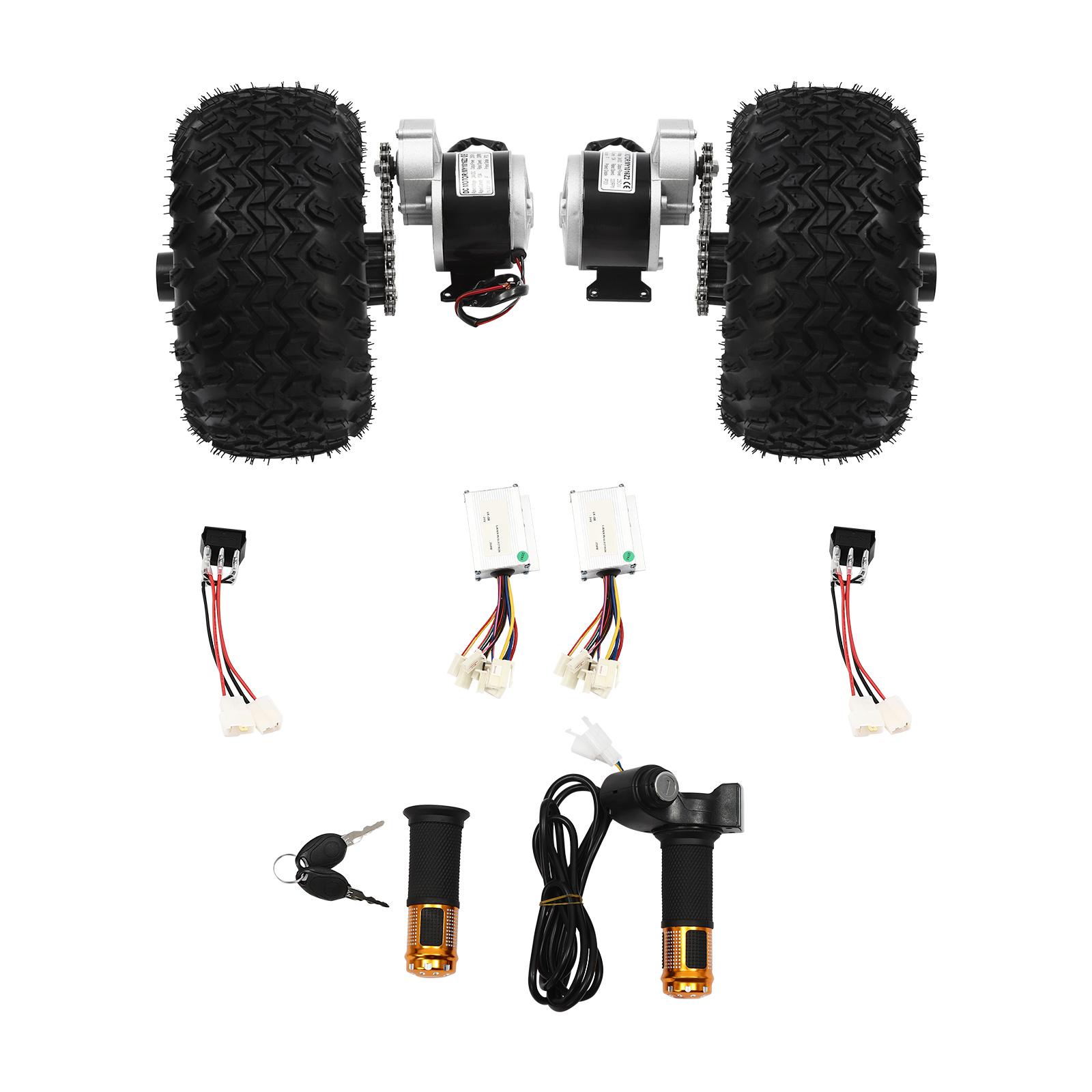 

Комплект для переоборудования мотор-колеса, комплект двойных колес для электрического пляжного самоката, комплект колес для электрической тележки-самоката чёрный