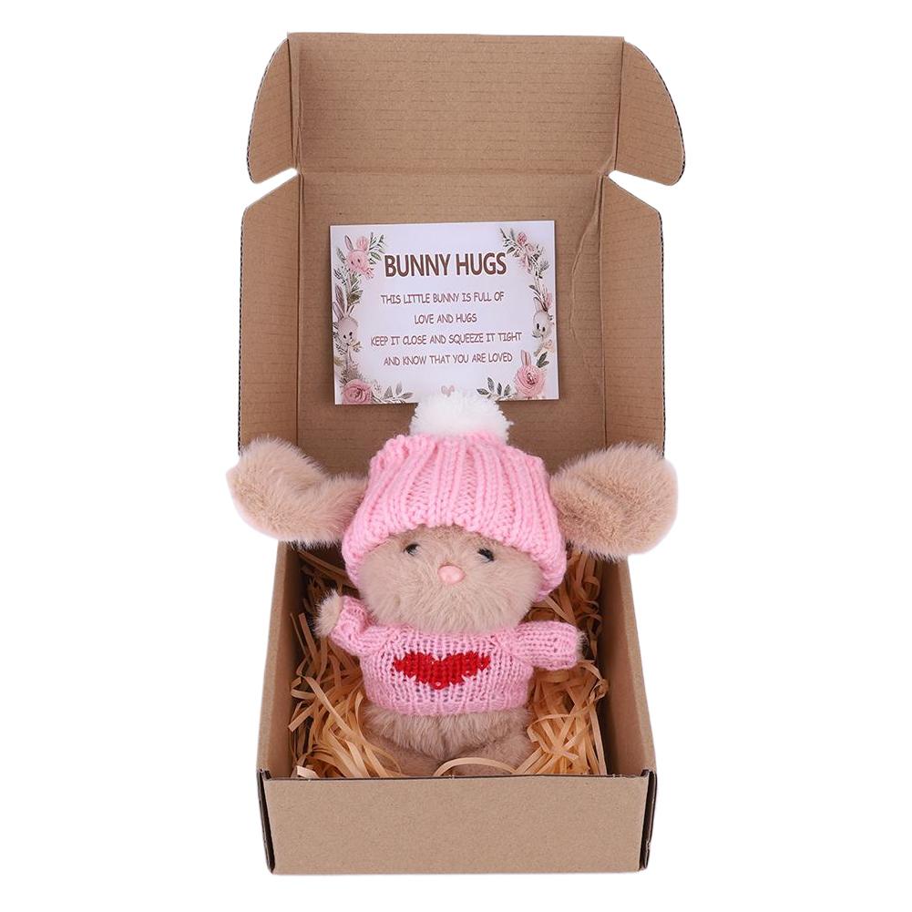 Mini Bunny Hug Cute Easter Gift Easter Plush Bunny Soft Easter Bunny Stuffed Animal Easter Bunny Plush Toy for Girls Boys Kids