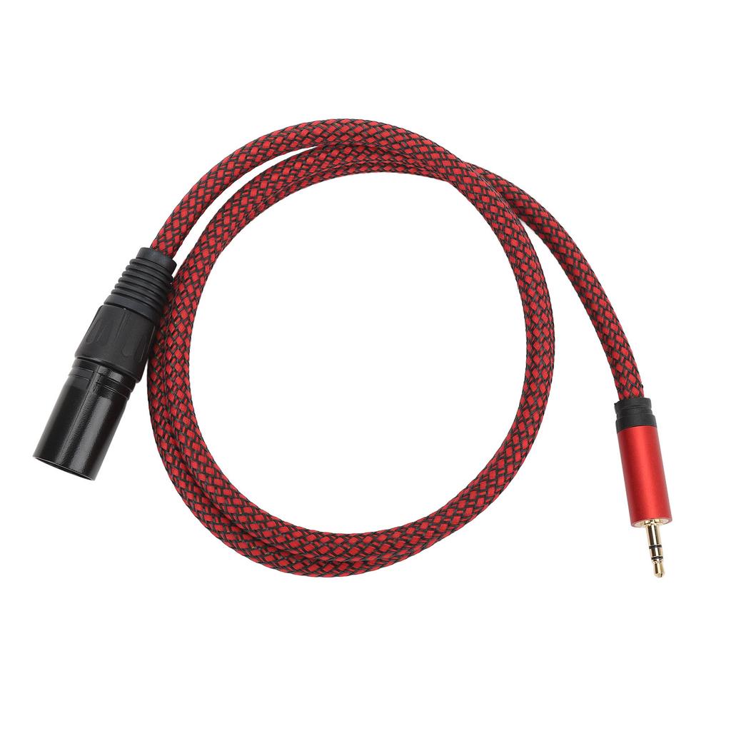 3.5mm Male to XLR Male Cable Unbalanced 3.5mm AUX to XLR Male Microphone Cable for Phone Tablet Laptop Microphone