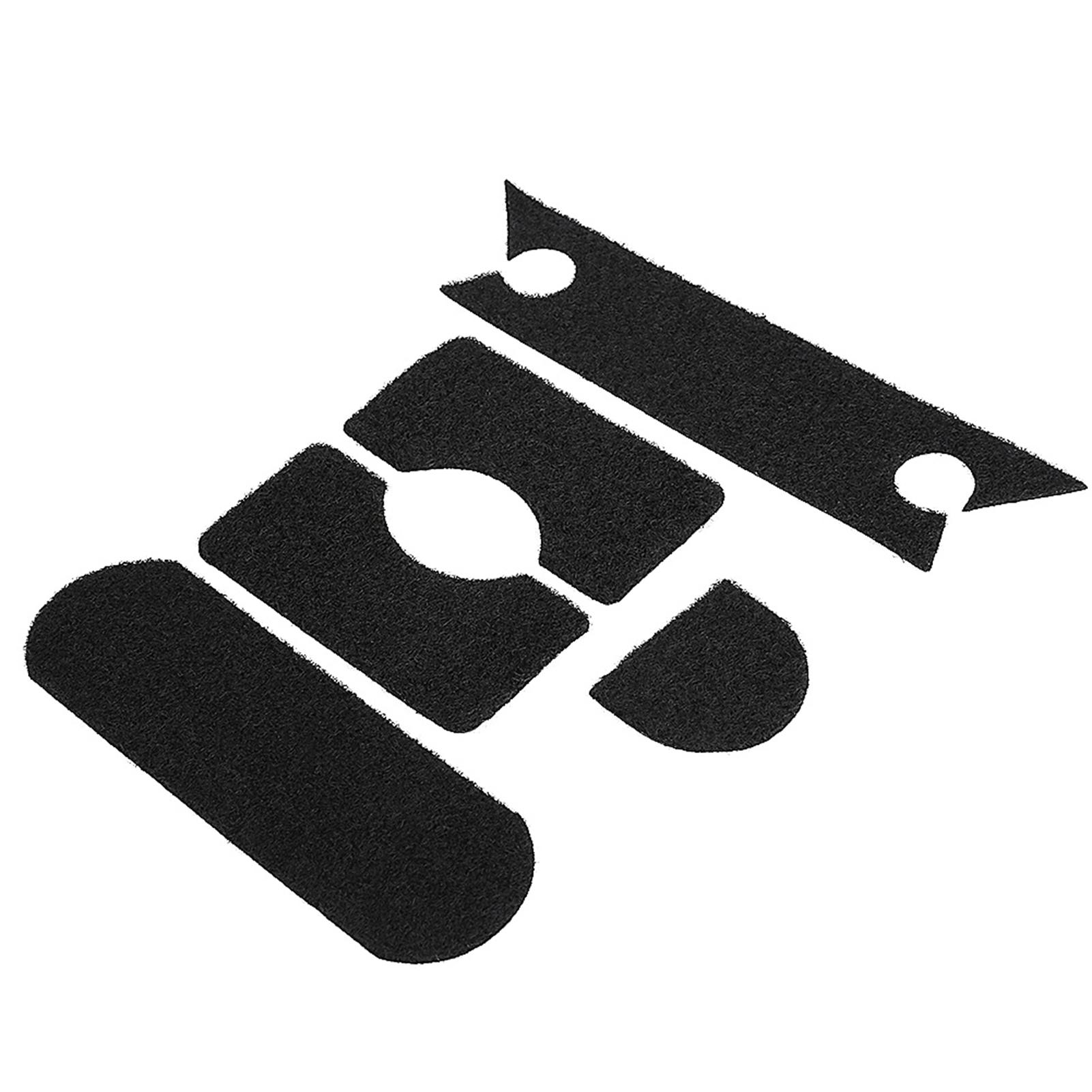 5 pièces Patch Casque Adhésif Fort Velcro Autocollant Accessoire Militaire (Noir) noir