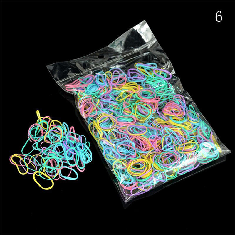 1 Bag Women Girl'S Child Hair Holders Rubber Bands Elastics Tie Gum