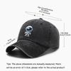 Chic Astronaut Print Women's Baseball Cap, Adjustable Non-Elastic Breathable Fashionable Snap Closure