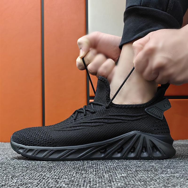 Large size fly-woven men's shoes casual blade shoes casual lazy shoes fashion fish scale shoes