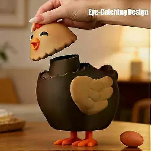 The Chocolate Egg-Laying Chicken, Candy Dispenser Machine Desk Toy, Cute Animal Decor, Stress Relief Fidget Toy for Office, Easter Gift Basket Stuffer