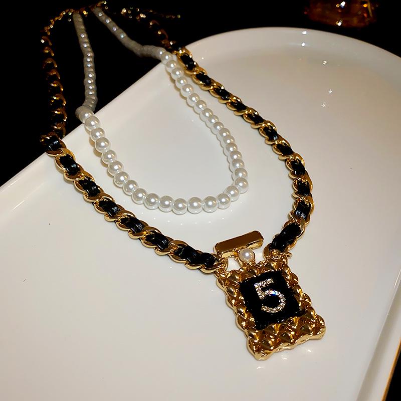 Number Heart Leather Wrap Necklace - 2023 Autumn/Winter Clavicle Chain, Sweet Cool Style Jewelry