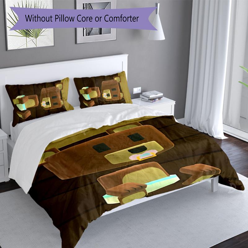 3pcs Game Super Bear Adventure pattern bedding set duvet cover set includes duvet cover &pillowcases, perfect all season bedroom decoration & gift