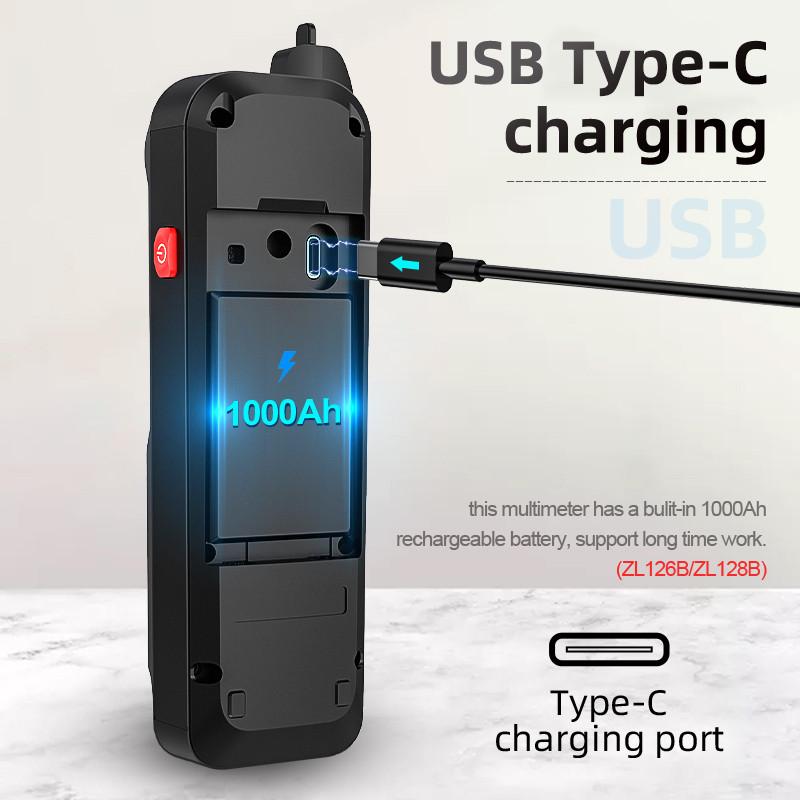 Digital Multimeter DC/AC 10A Current Ampere NCV Voltage 750V 128B Rechargeable Smart Professional Pen-type Ammeter Ohmmeter