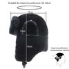 Russian Ushanka Badge Bomber Hat Pilot Hat Winter Hat with Earflaps Winter Warm Hat