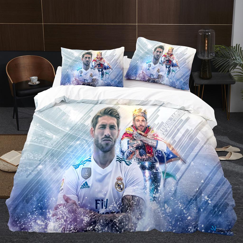 3D Three-Piece Size Football Series C Luo Quilt Cover Quilt Cover Home Textile