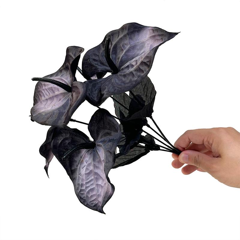 Halloween Artificial Leaves Ornament Silk Flower Desktop Table Multiple Colors Flower Arrangement Party Decoration