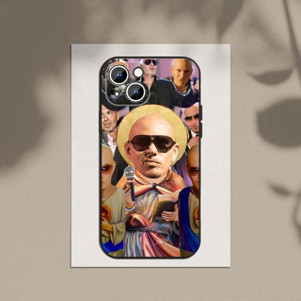 Rapper Mr W-Worldwides Pitbull  Phone Case For Apple iPhone 15,14,13,12,11,XS,XR,X,8,7,Pro,Max,Plus,mini Silicone Black Cover iPhone12mini