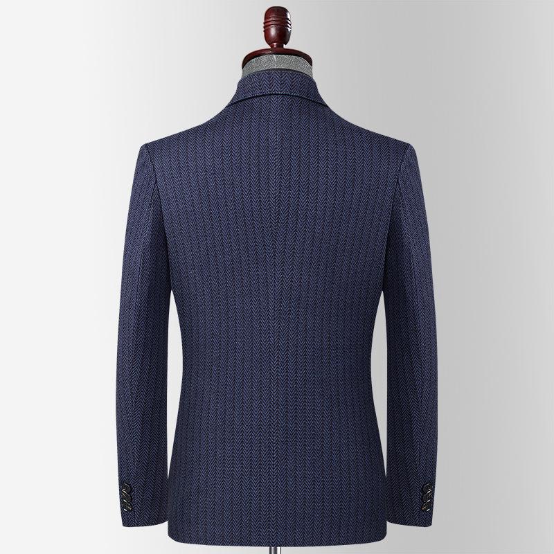 New Autumn and Winter Jacquard Stretch Suits for Young and Middle-aged Men Trendy Small Suits Korean Style Casual Suits
