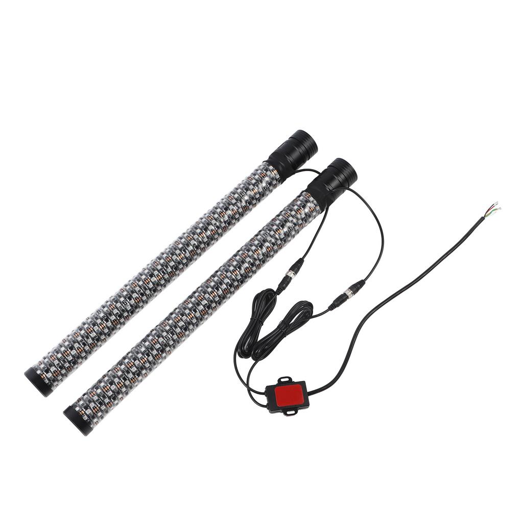 2pcs 12‑24V RGB LED Whip Light Waterproof App Remote Control 366 Modes Chasing Whip   for UTV ATV Off Road Sand Truck Boat