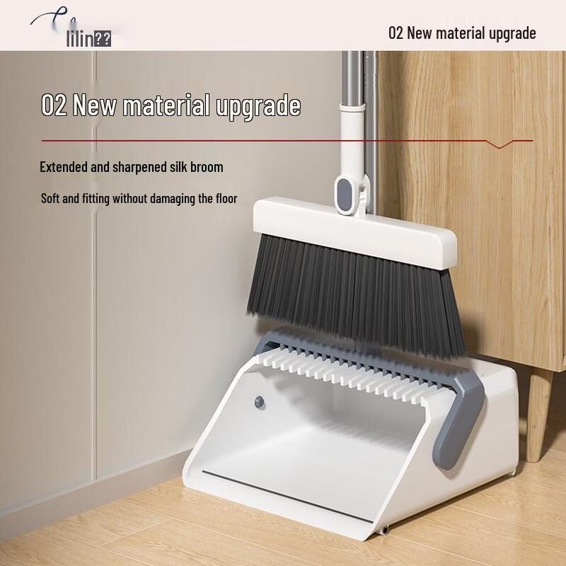 Lilink Foldable Broom and Dustpan Set