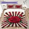 Rose Pattern Bedding uilt Set uilt Cover Pillowcase Home Decoration Birthday Gift (1 * duvet cover + 2 * pillowcase  without core)54