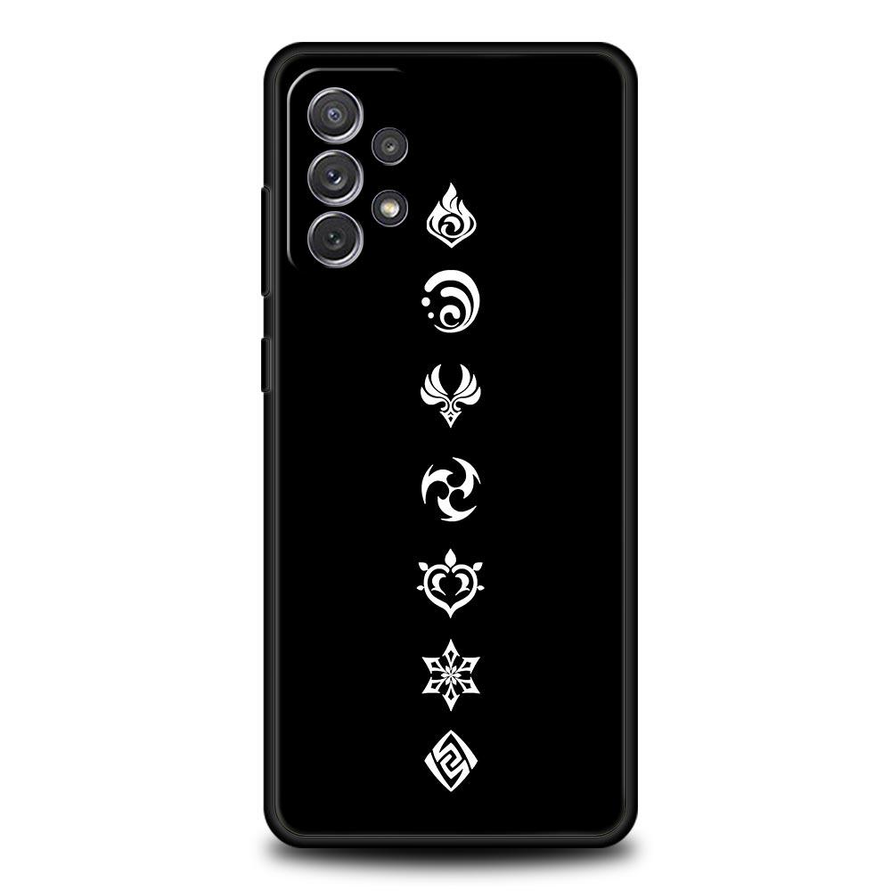 Cute Genshin impact Logo Case For Samsung Galaxy A51 A71 A41 A31 A21S A11 A01 A03S A12 A32 A52 A22 A13 A23 A33 A53 A73 5G Cover
