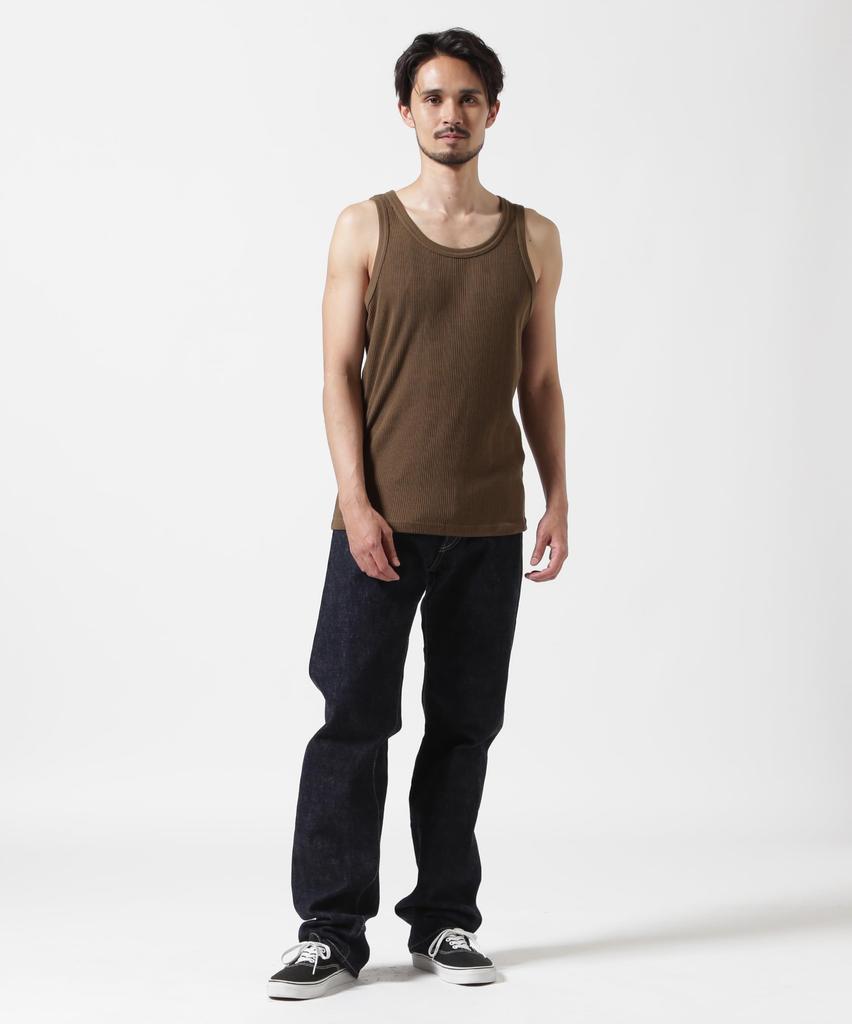AVIREX RANDOM RIB TANK TOP men's M 310 olive 783-5137002