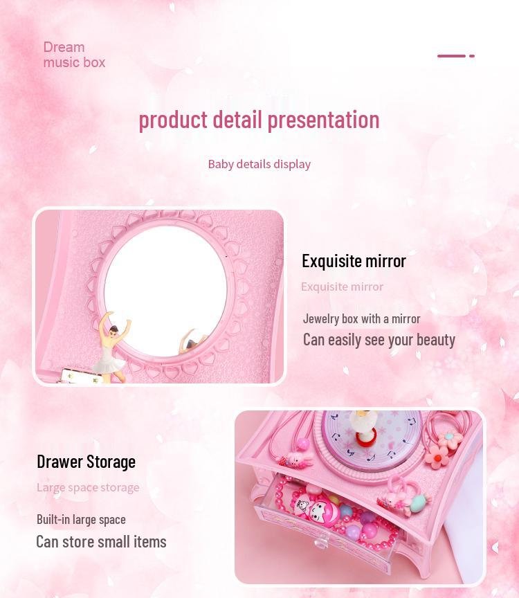Little Girl Princess Ballet Music Box - Rotating Crystal Ball Birthday Gift for Children