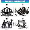 Strong Iron Tabletops Tissue Holder with Not Slip Base Modern Metal Napkin Stand for Restaurant Hotel & Homes Kitchen Use