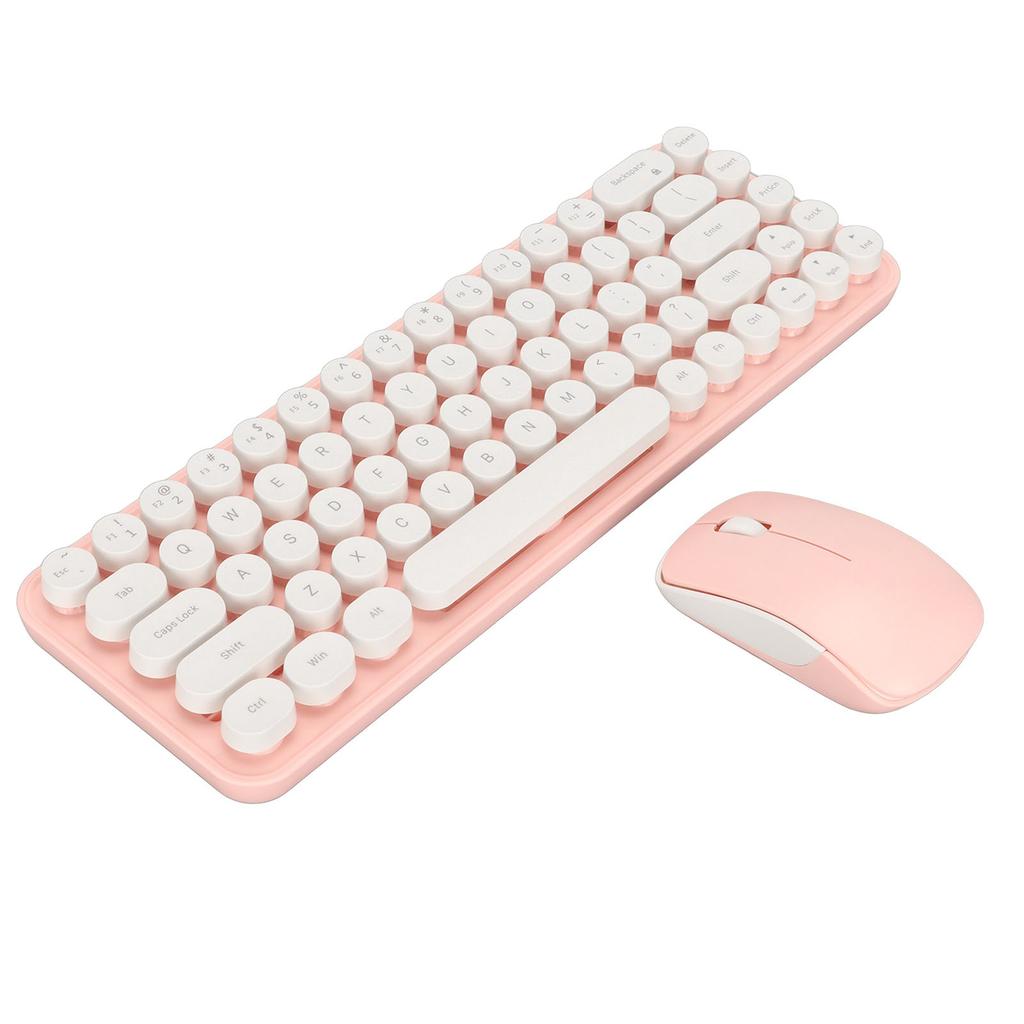 Typewriter Keyboard and Mouse Combo 68 Keys 2.4GHz Stable Battery Powered Retro Typewriter Keyboard for