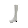 Milky White Knight Boots Women's Winter New Waterproof Table Thick Heel Long Boots High Heel Thin Boots Children
