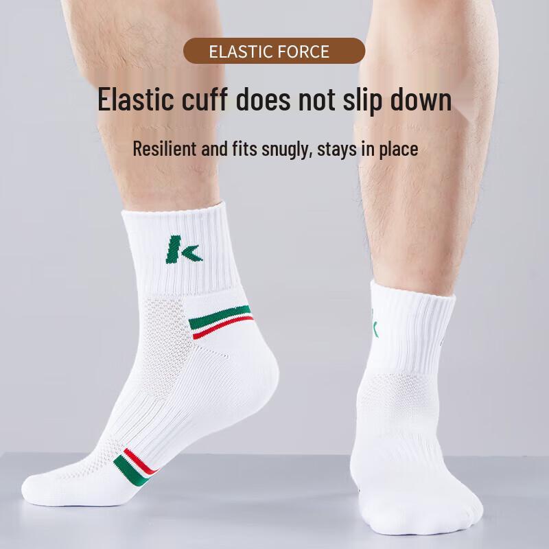 Kawasaki Men's Cushioned Badminton Short Socks A6320 (3 Pairs)