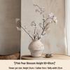 Haihong Yalin Wabi-Sabi Travertine Faux Flower Vase - Light Luxury Decorative Ornament for Living Room Entrance
